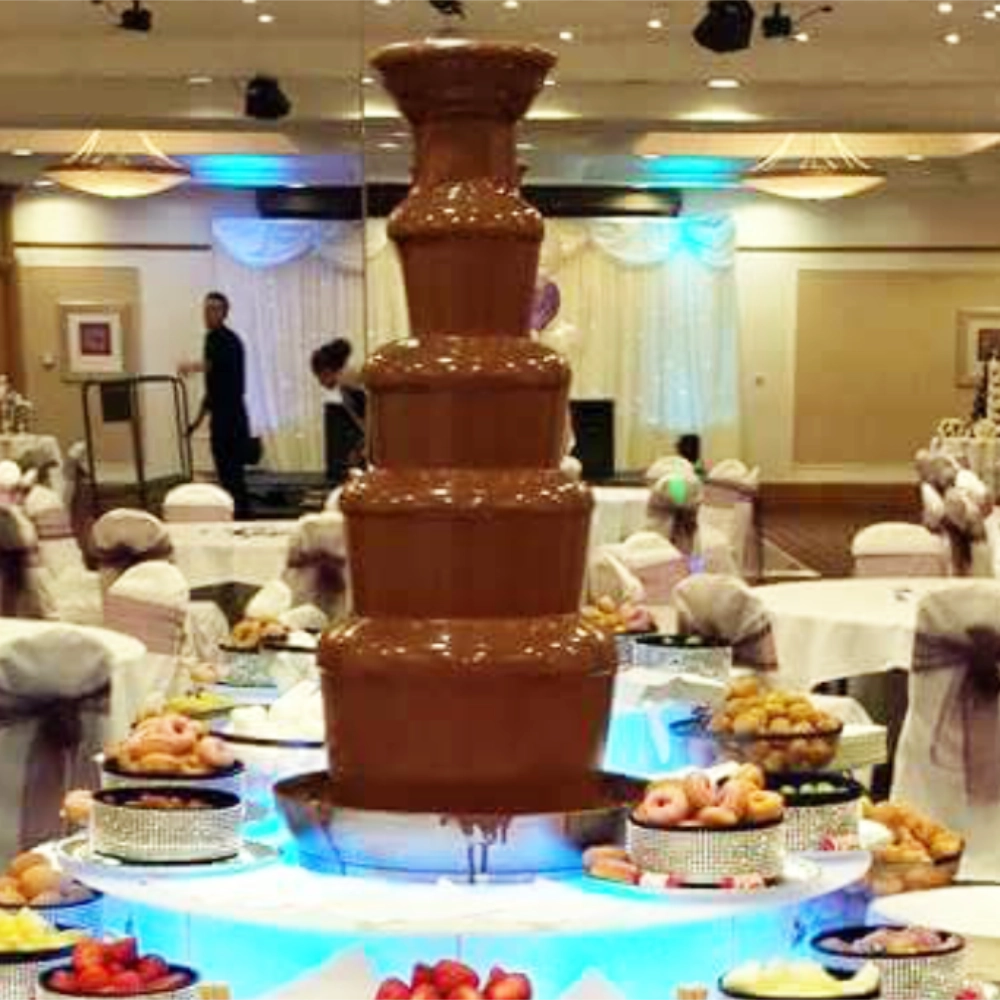 Giant chocolate fountain